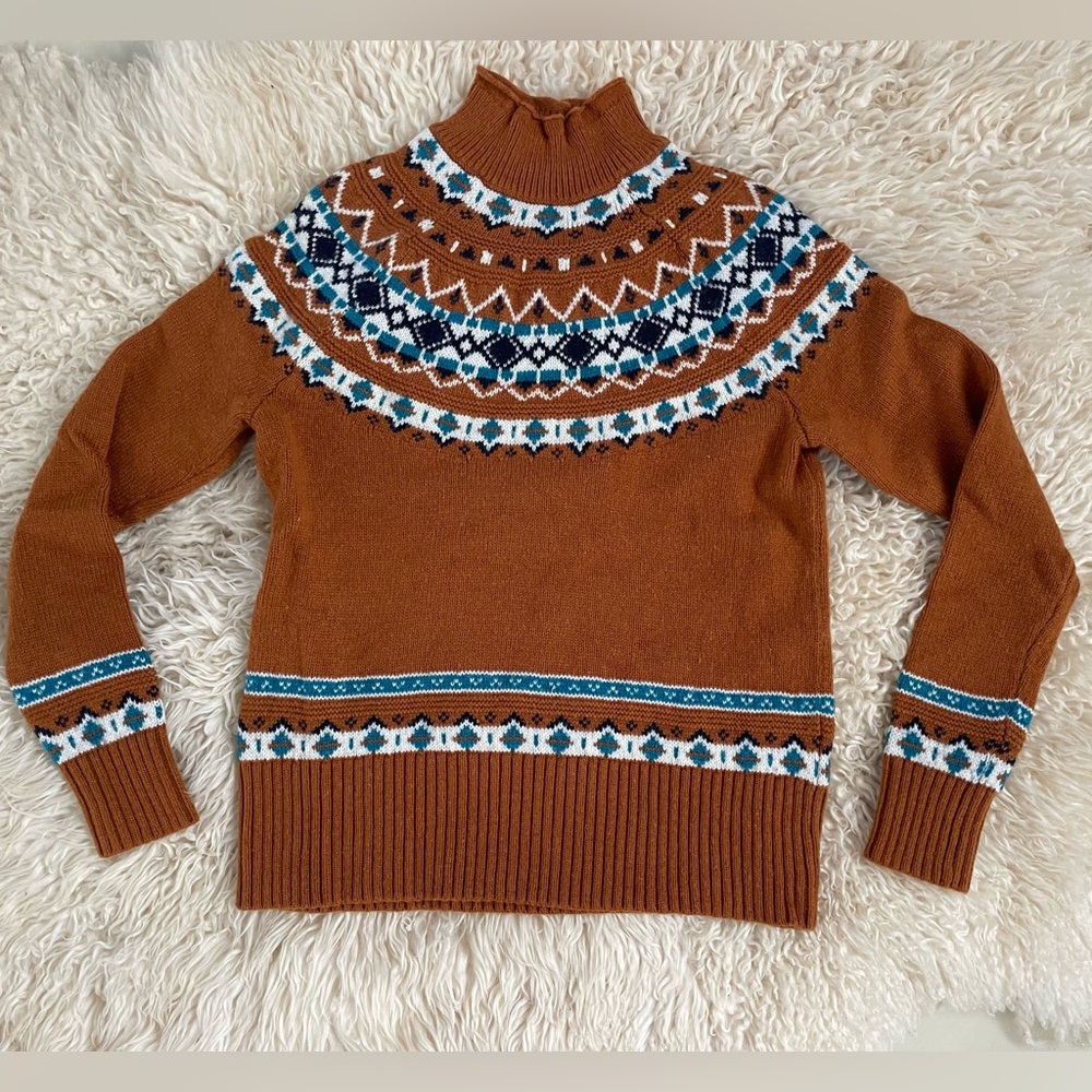 J. Crew Lambswool Sweater in Fair Isle, size S - Picture 1 of 7